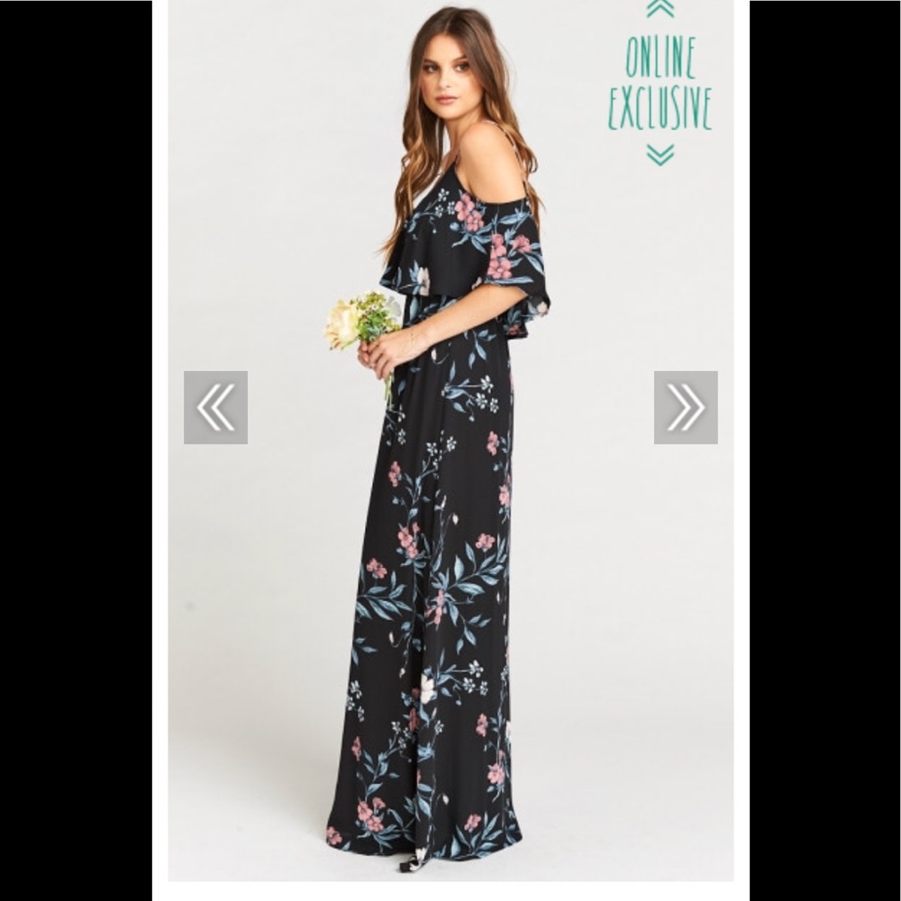 CAITLIN RUFFLE MAXI DRESS